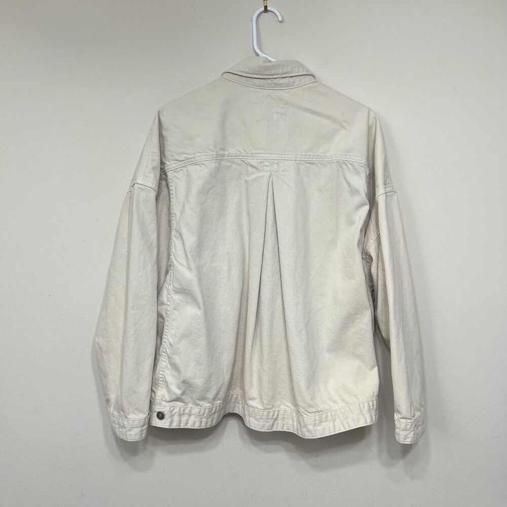 Free People Opal Swing Denim Jacket XL Bright Ecru Women - Picture 7 of 10